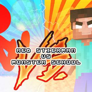 Red Stickman vs Monster School